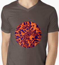 OrangeRed MidnightBlue | Abstract random colors #14 V-Neck T-Shirt
