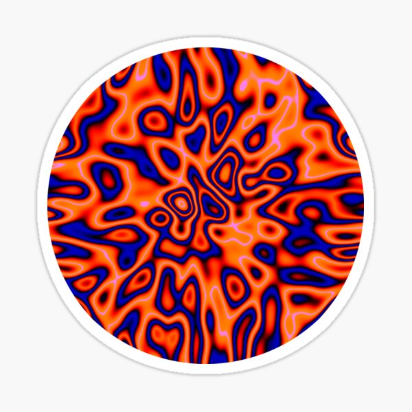 OrangeRed MidnightBlue | Abstract random colors #14 Sticker
