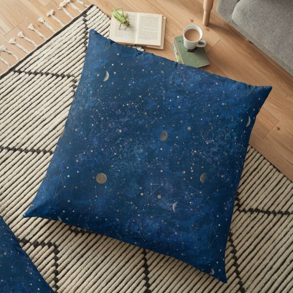 Lune et étoiles Coussin de sol