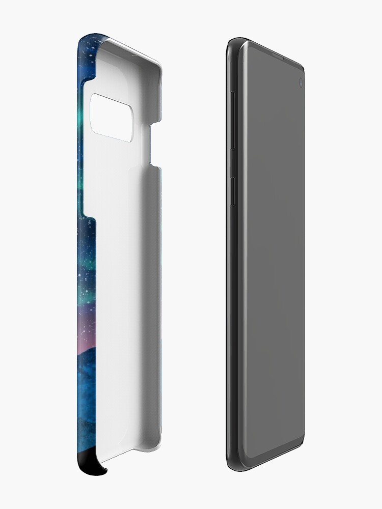 Alternate view of Aurora borealis over mountains Case & Skin for Samsung Galaxy