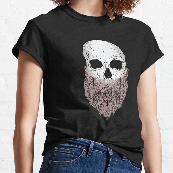 Skull, beard, full beard Classic T-Shirt