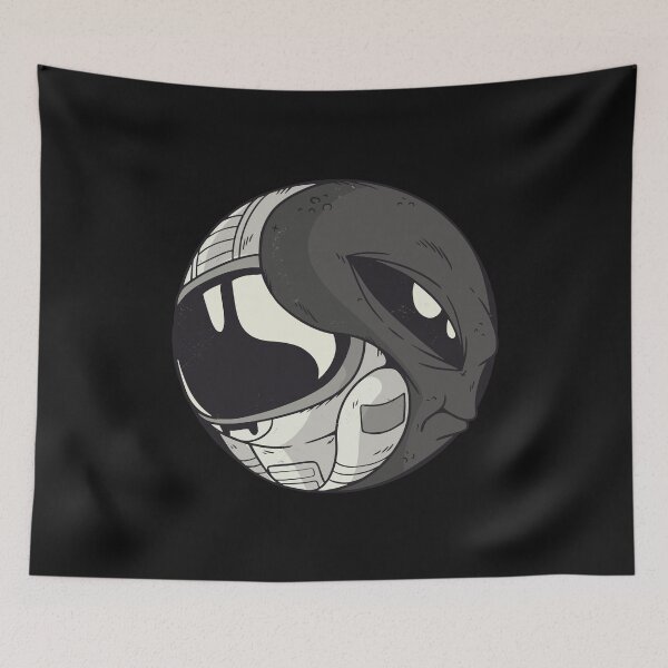Item preview, Astronaut Alien Yin Yang designed and sold by DerSenat.