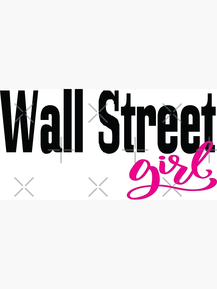 Discover Wall Street Girl Bull Market Wall Street Ink Premium Matte Vertical Poster