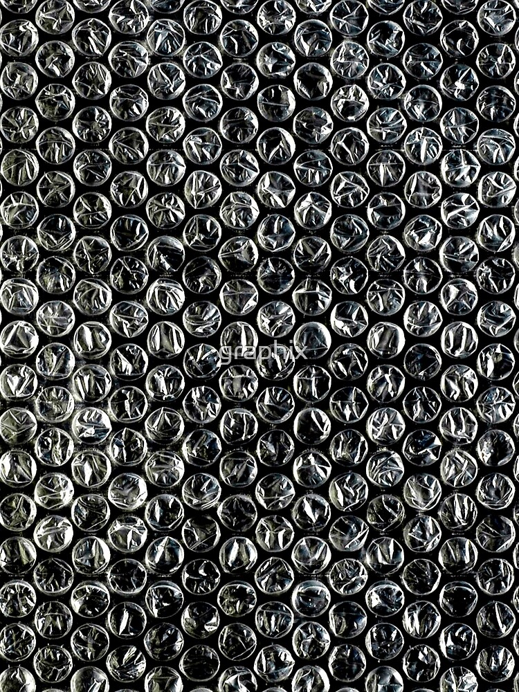 "Bubble Wrap Packing Material Texture" Drawstring Bag by graphix