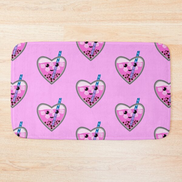 Item preview, Pink Bubble Tea Heart on pink designed and sold by SubtleSplit.