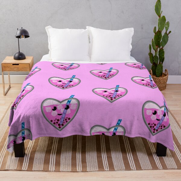 Item preview, Pink Bubble Tea Heart on pink designed and sold by SubtleSplit.