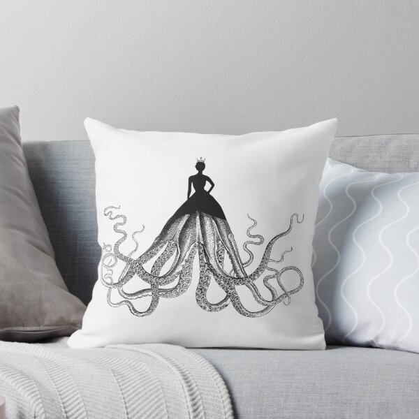 Item preview, the queen of octopuses, graphic and black and white designed and sold by keera66.