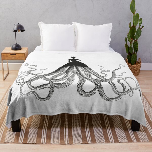 Item preview, the queen of octopuses, graphic and black and white designed and sold by keera66.