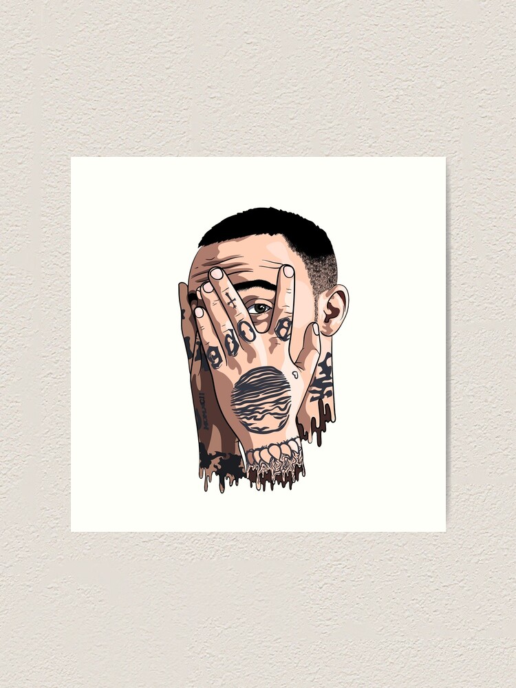  Mac miller face drawing Art Print by casmvn Redbubble