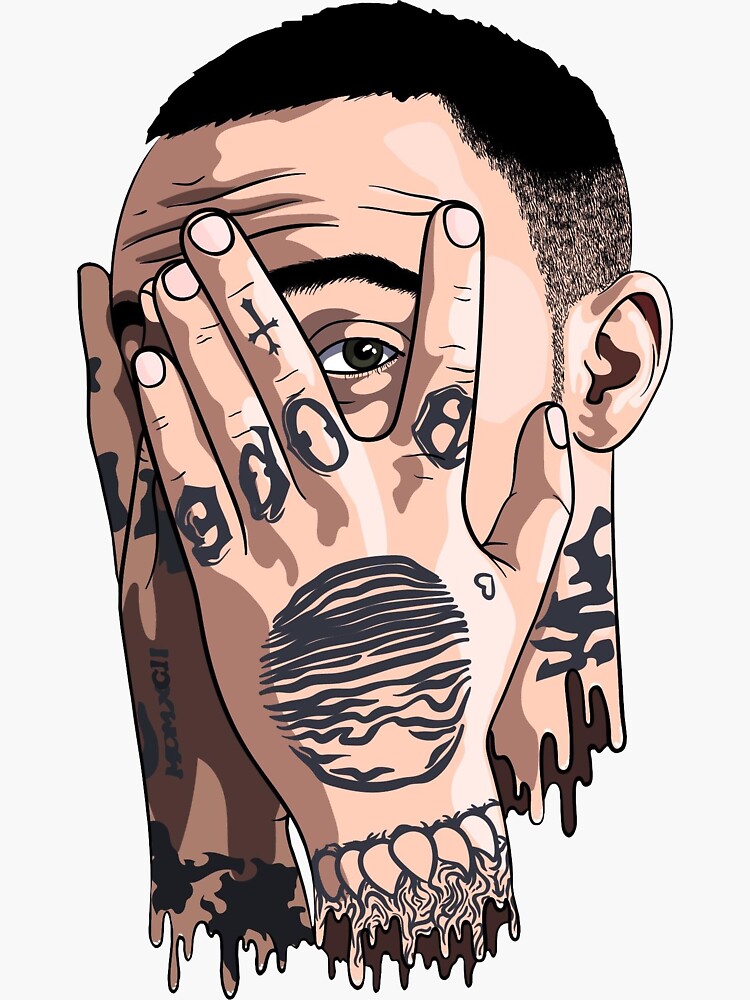 Mac miller face drawing by casmvn