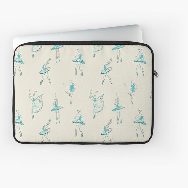 girls ballerina standing in a pose seamless pattern Laptop Sleeve