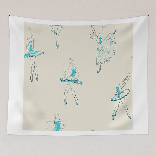 Item preview, girls ballerina standing in a pose seamless pattern designed and sold by Olga Berlet.