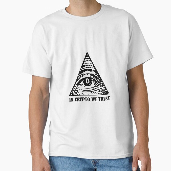 Vista previa del artículo con la obra «En Crypto confiamos en negro», diseñado y vendido por cryptoshirts20.