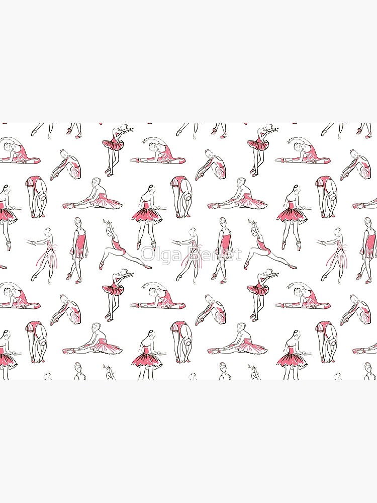 ballerina standing in a pose seamless pattern by OlgaBerlet