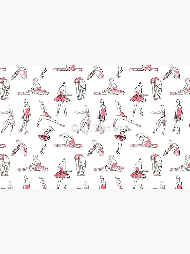 ballerina standing in a pose seamless pattern by OlgaBerlet