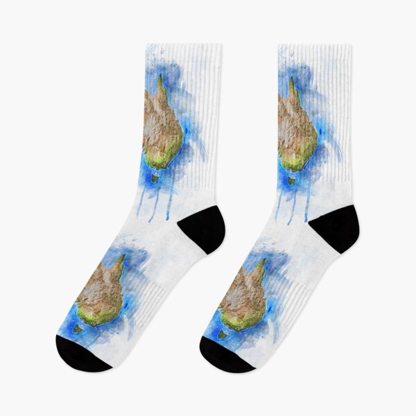 Item preview, Flowing Watercolor Illustration of Australia Map on white background designed and sold by Tansel Diplikaya.