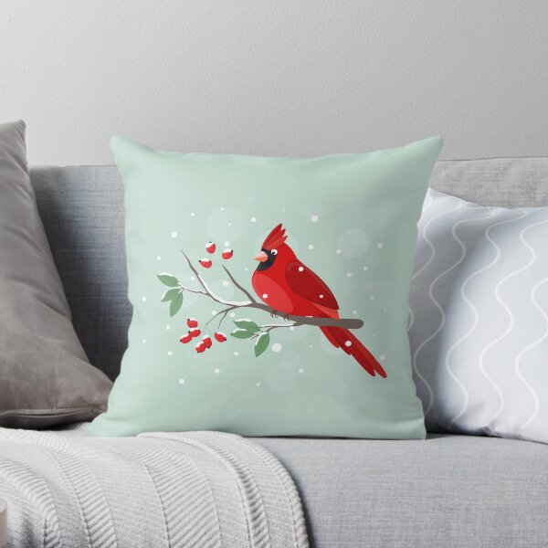 Red Cardinal Throw Pillow