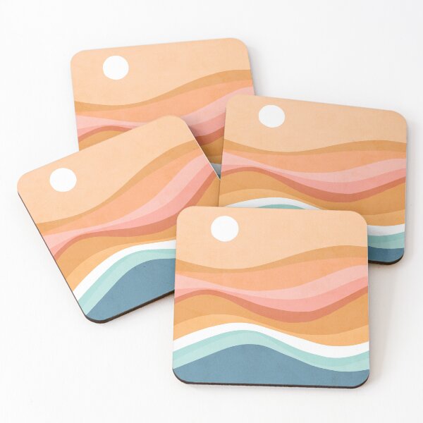 Item preview, Abstract Rainbow Waves Seascape designed and sold by Dominiquevari.