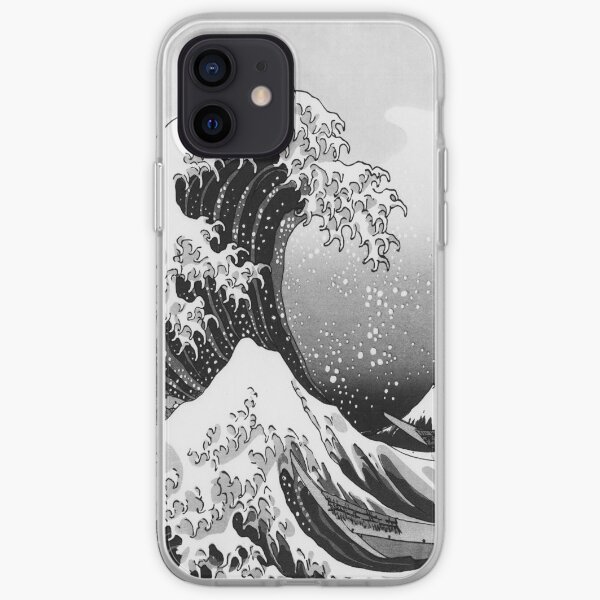Gran ola: monocromo Funda blanda para iPhone