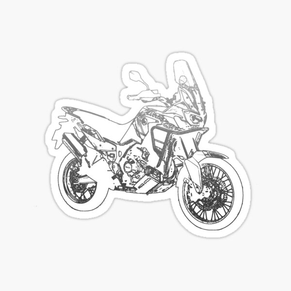 Honda CRF 1000 Africa Twin Bleistift Silhouette Motorrad Enduro Touring Sticker