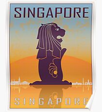 Singapore vintage poster Poster