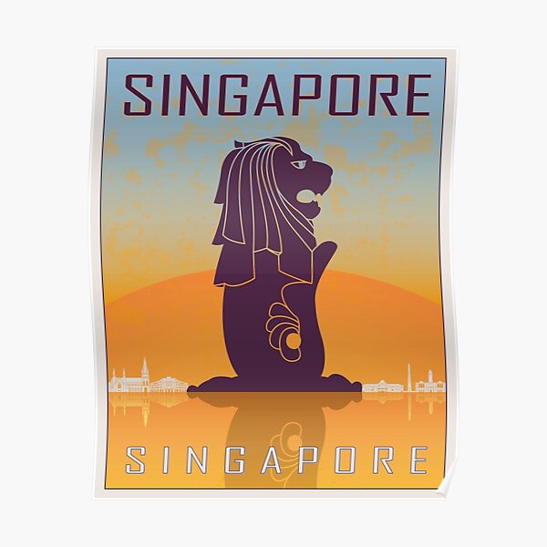 Singapore vintage poster Poster