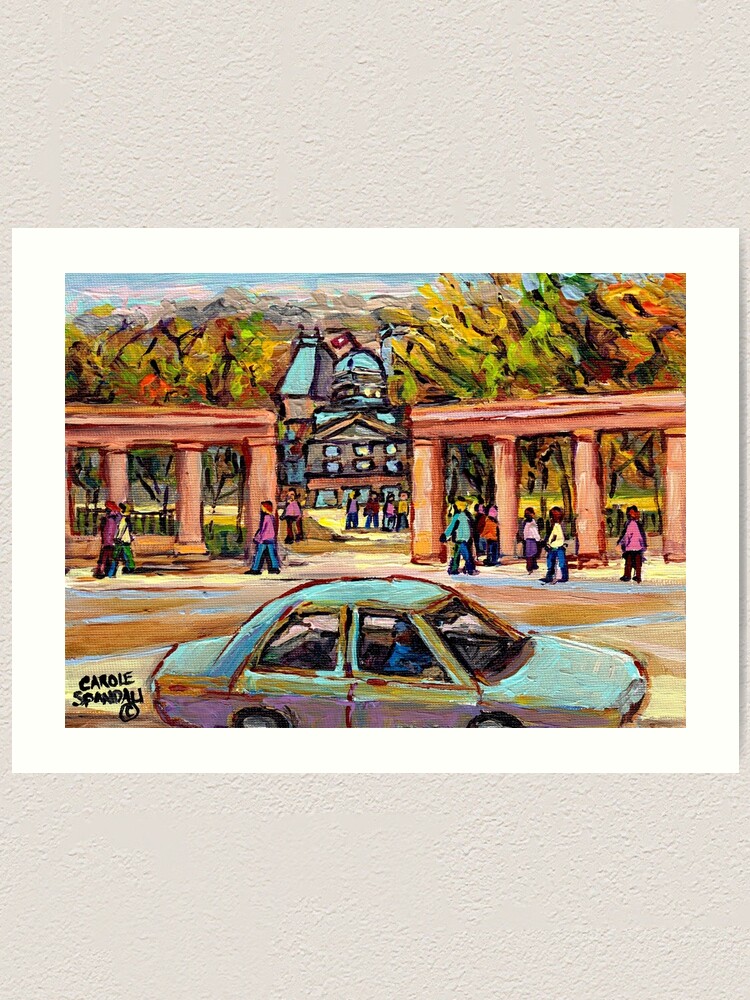 "MCGILL UNIVERSITY RODDICK GATES MONTREAL QUEBEC CANADA WITH VIEW OF