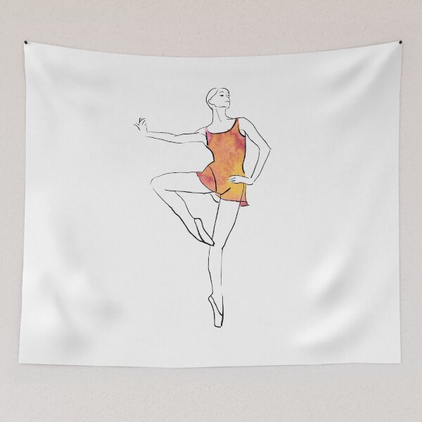 Item preview, ballerina figure, watercolor illustration designed and sold by Olga Berlet.
