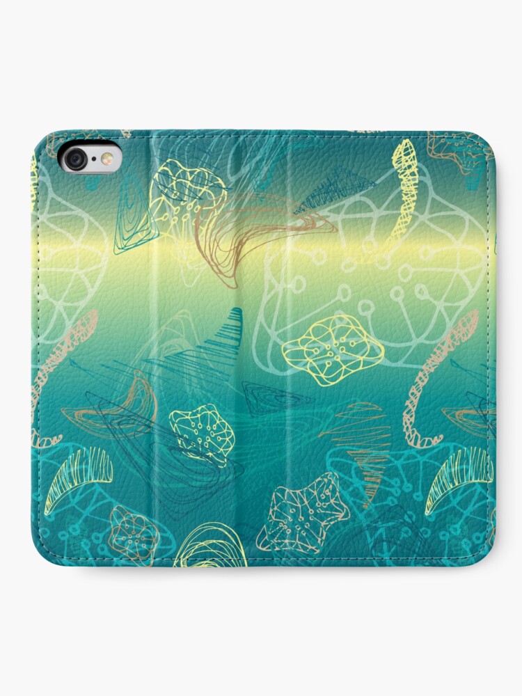 Alternate view of abstract deep see underwater pattern design iPhone Wallet