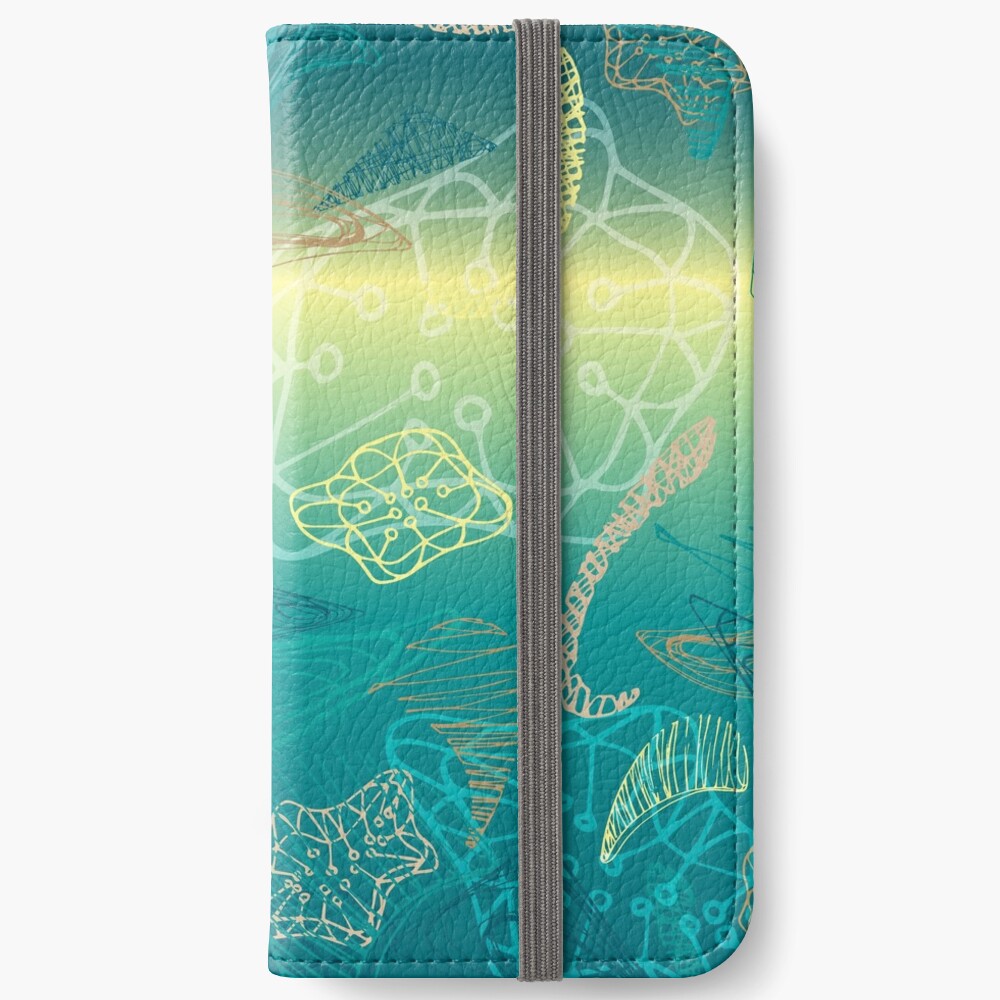 abstract deep see underwater pattern design iPhone Wallet