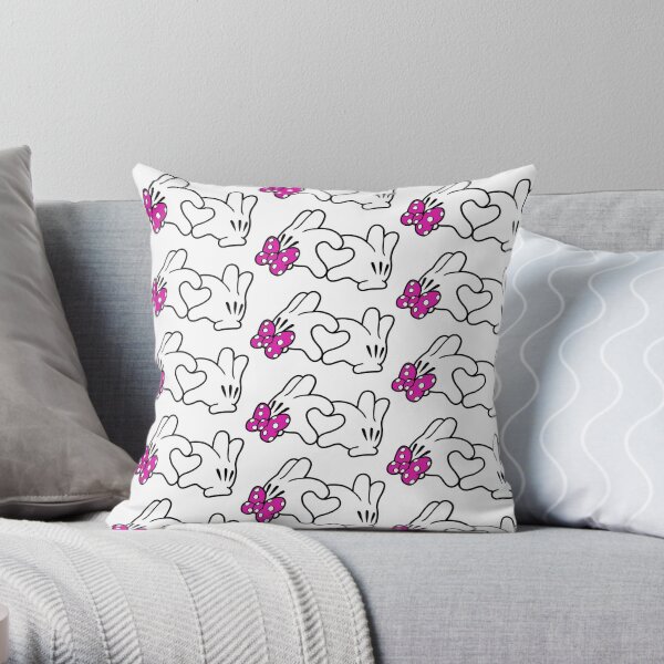little miss heart hands Throw Pillow