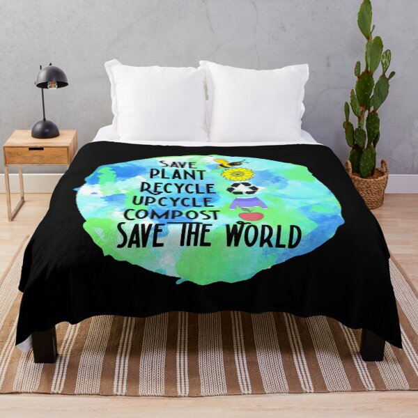 Item preview, Earth Day Save The World Bees Plant Flowers Recycle Upcycle designed and sold by funnytshirtemp.