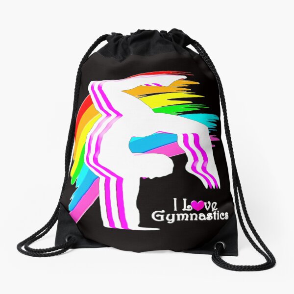 VIBRANT RAINBOW GYMNASTICS DESIGN Drawstring Bag