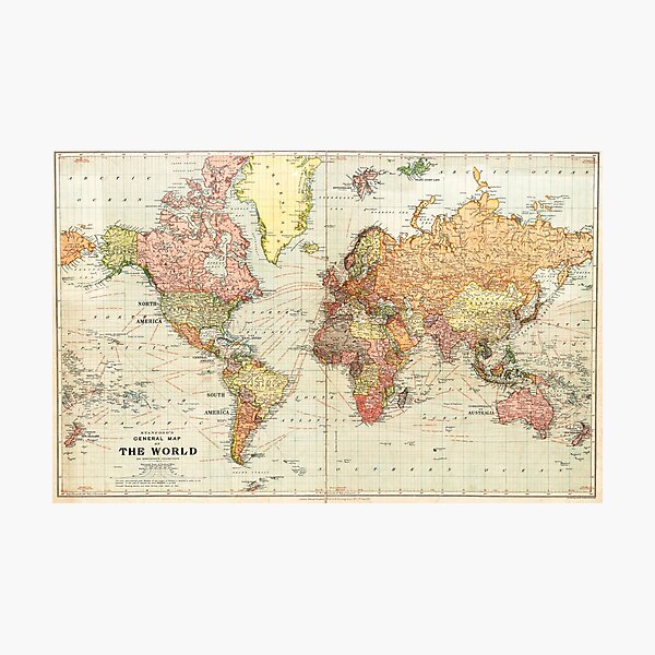 Item preview, Detailed World Map, The World Map, World Map, Rainbow Map, Map With Countries, Map With States, Detailed Map, Vintage World Map designed and sold by easteuromaps.