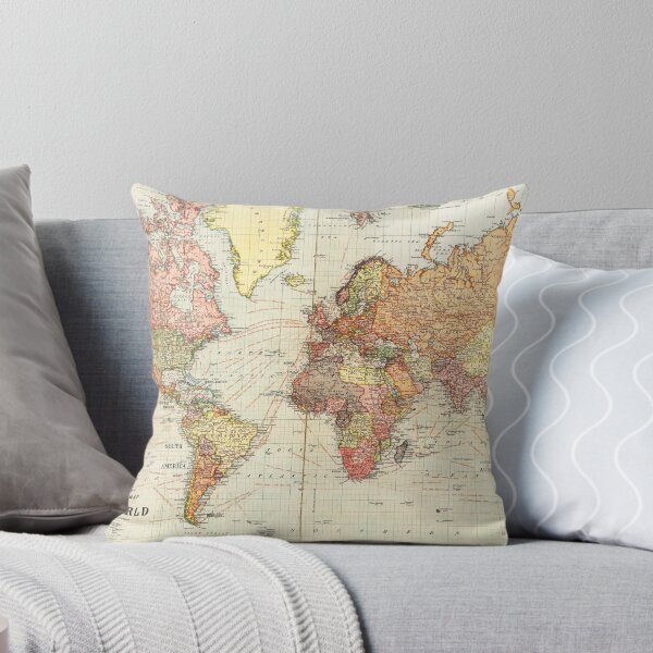 Aperçu de l'œuvre Carte du monde détaillée, la carte du monde, carte du monde, carte arc-en-ciel, carte avec pays, carte avec états, carte détaillée, carte du monde Vintage créée et vendue par easteuromaps.