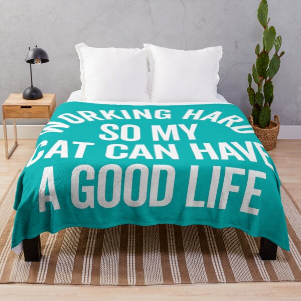 Item preview, Working Hard Cat Good Life Funny Quote designed and sold by quarantine81.