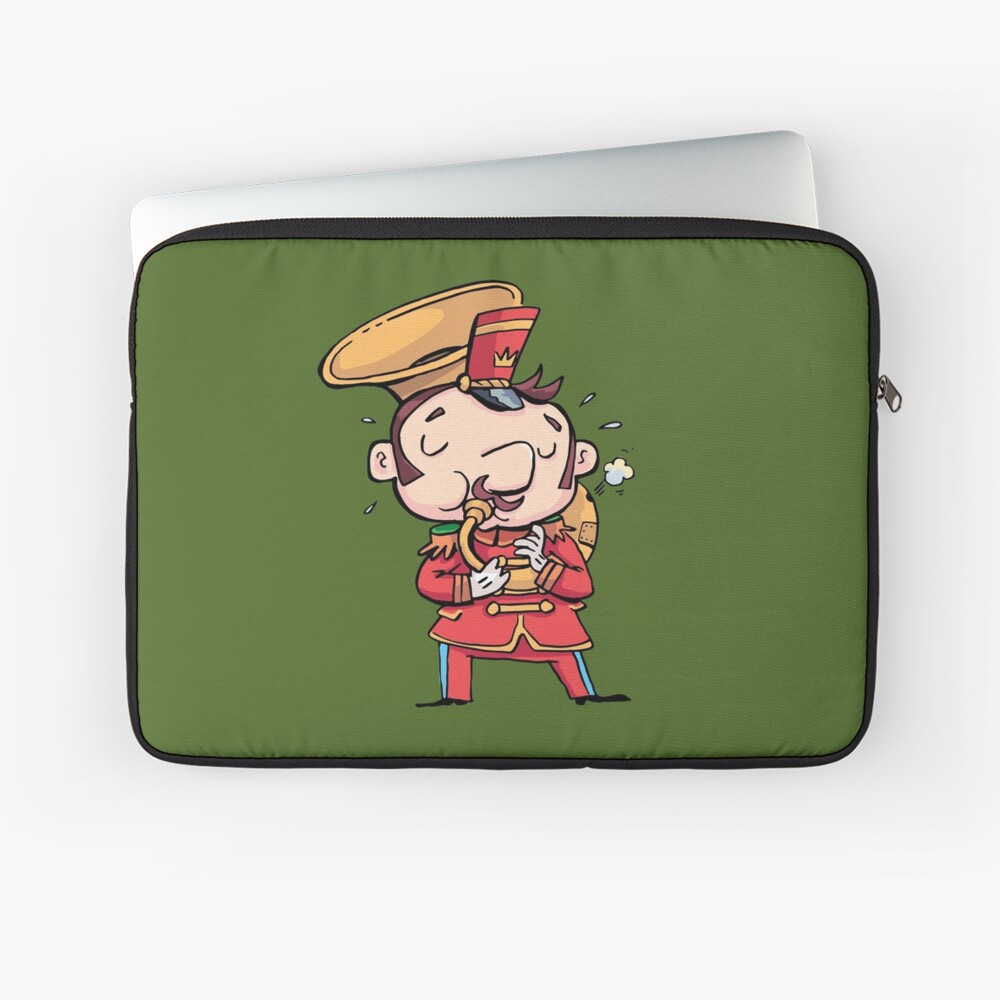 military musician playing a trombone Laptop Sleeve