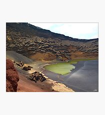 Green Crater lake Photographic Print