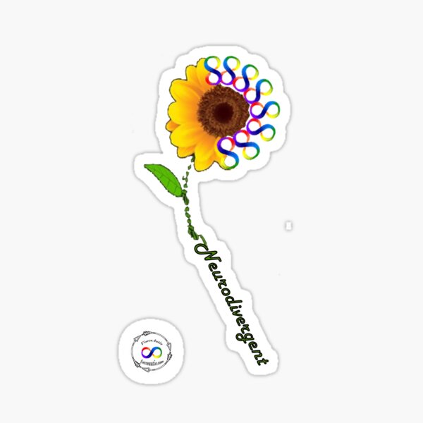 Neurodivergent Sunflower Sticker