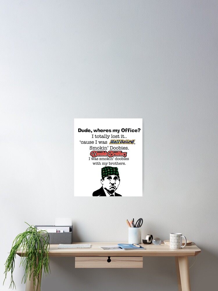 The Office Stoner Mike Poster By Jjcustomshirtco Redbubble
