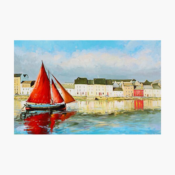 Leaving Port - Galway Hooker going out to sea Photographic Print