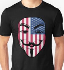Guy Fawkes American Flag Unisex T-Shirt