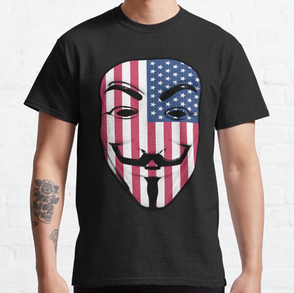 Guy Fawkes American Flag Classic T-Shirt