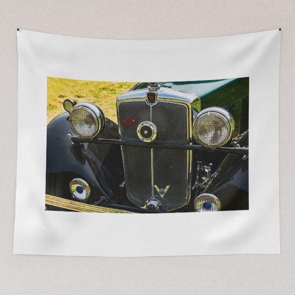 Item preview, The front of a green 1930s Morris 10/6 on display at a car show designed and sold by Graham Cornall.