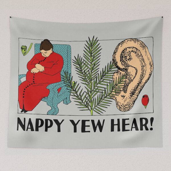 Item preview, Nappy Yew Hear designed and sold by TimespunThreads.