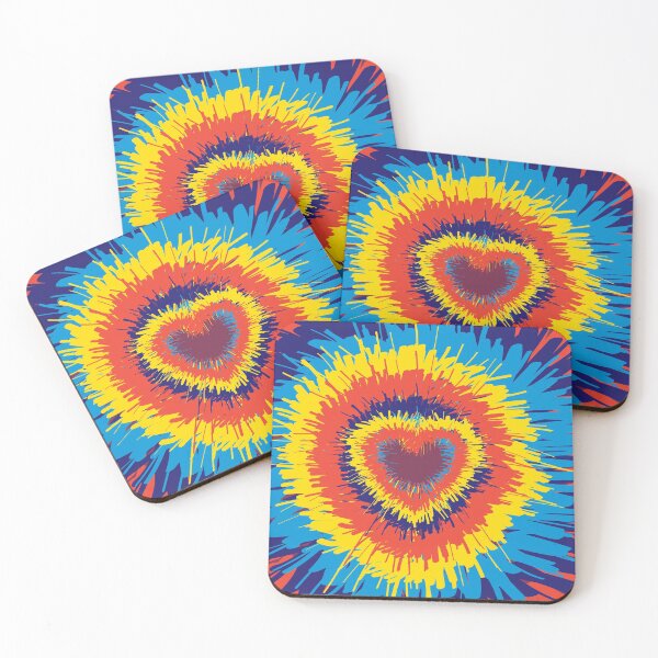 Item preview, Heart tie dye background Hippie Tie-Dye Style designed and sold by mashmosh.