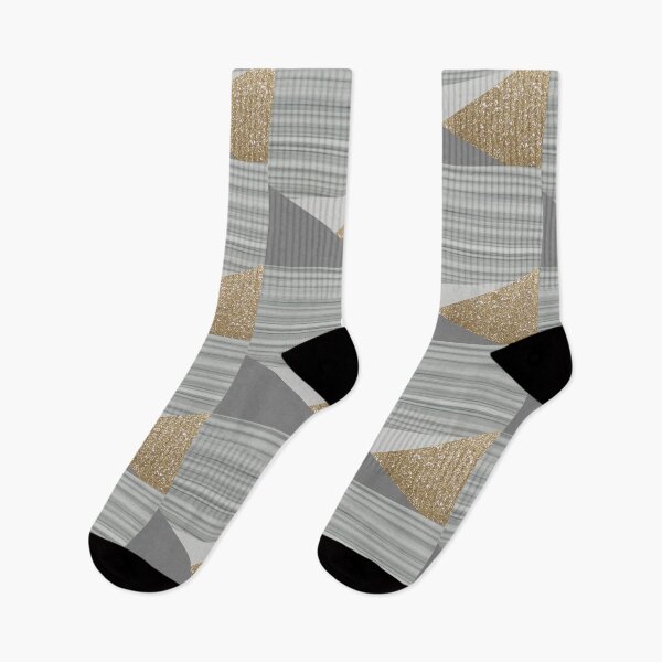 Item preview,  preppy geometric gold triangles trendy grey marble stripes Minimalist designed and sold by LEILA ART SPACE.