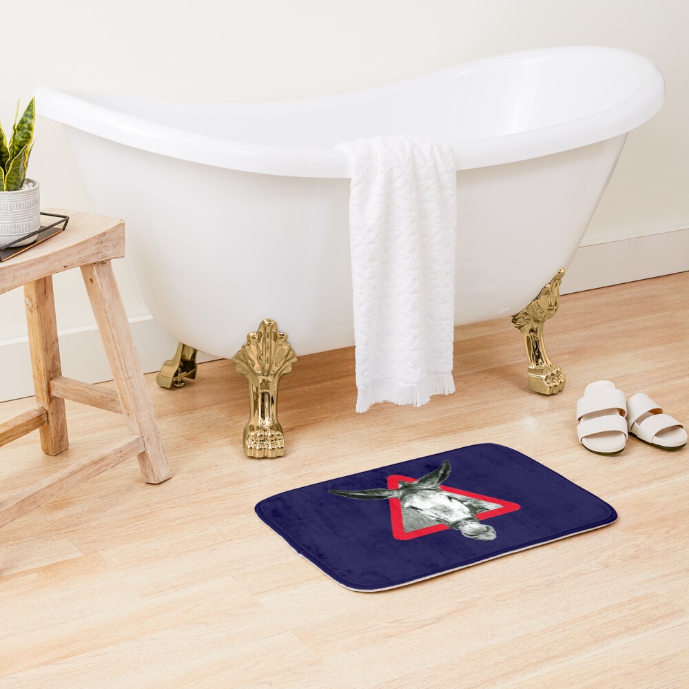 Peligro: Súper Terco - señal de advertencia Alfombra de baño