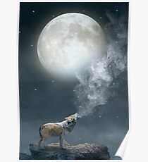 The Light of Starry Dreams (Wolf Moon) Poster