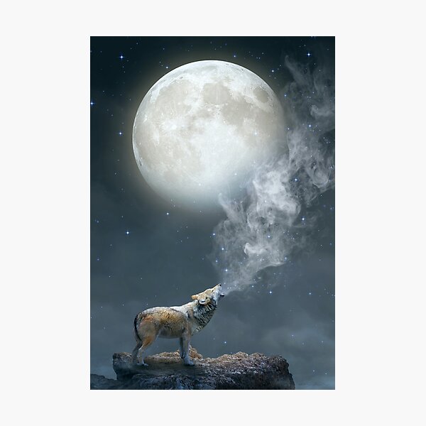 Item preview, The Light of Starry Dreams (Wolf Moon) designed and sold by soaringanchor.